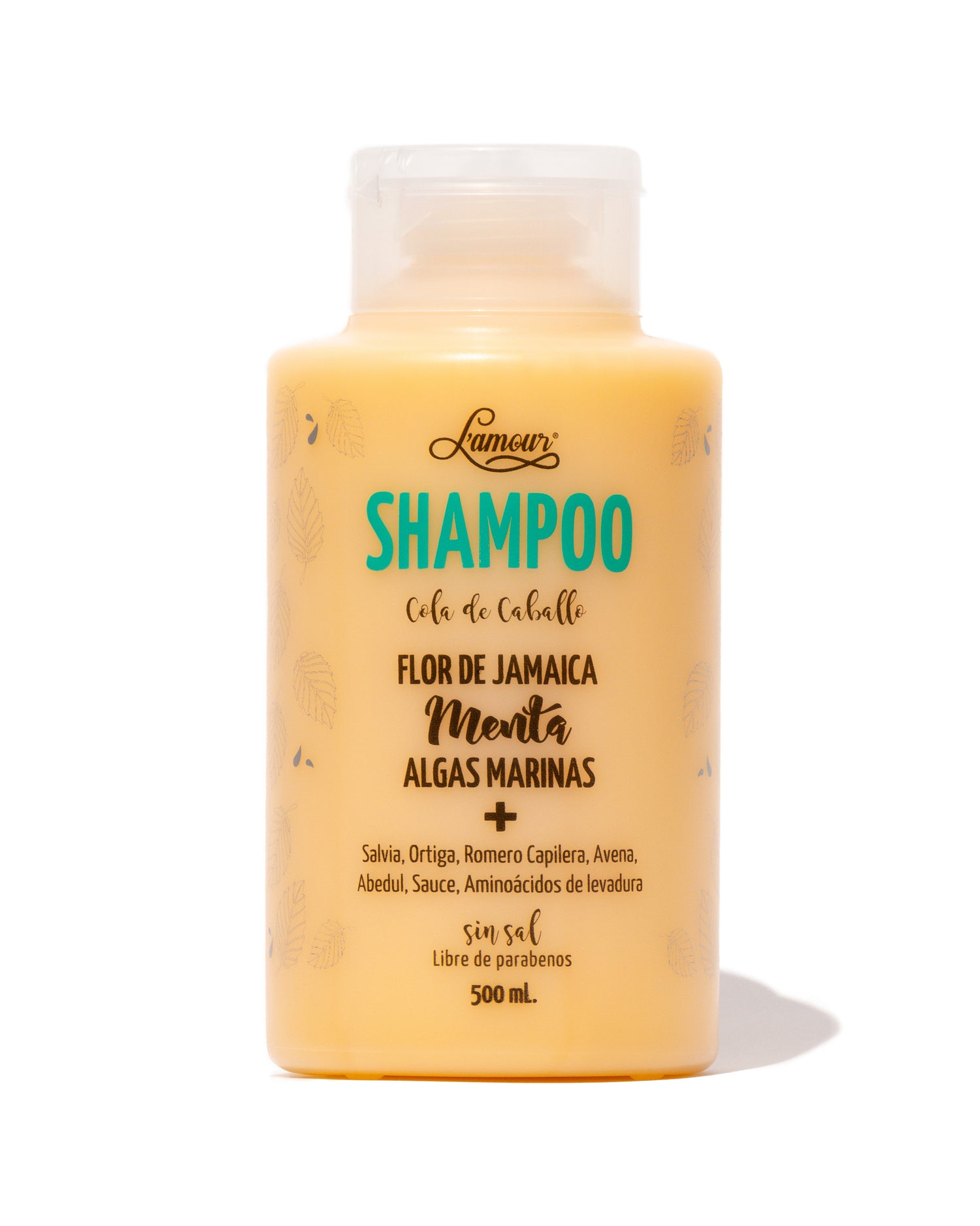 Shampoo Cola de Caballo L’amour para cabellos grasos y mixtos, limpia y purifica profundamente el cuero cabelludo.