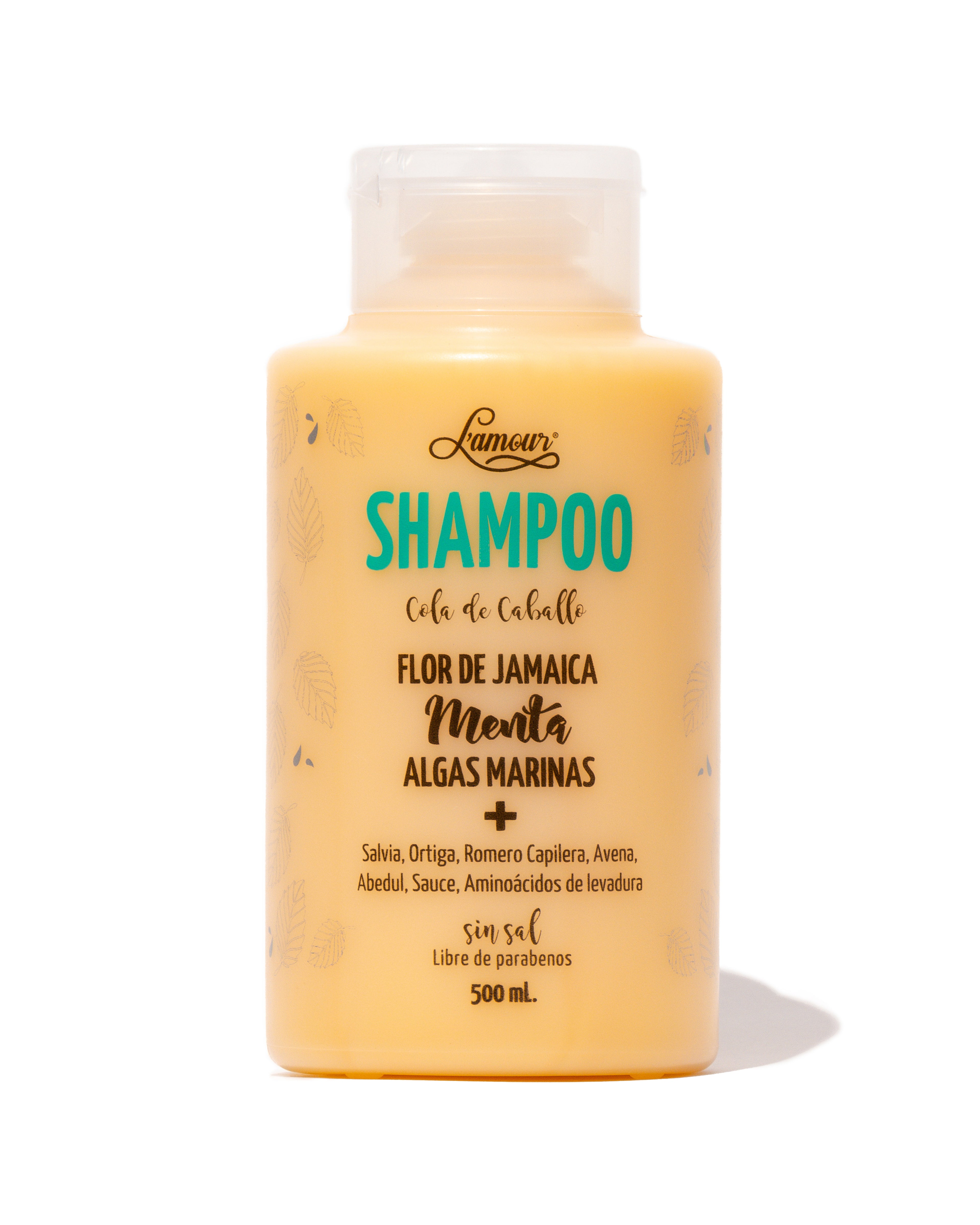 Shampoo Cola de Caballo L’amour para cabellos grasos y mixtos, limpia y purifica profundamente el cuero cabelludo.
