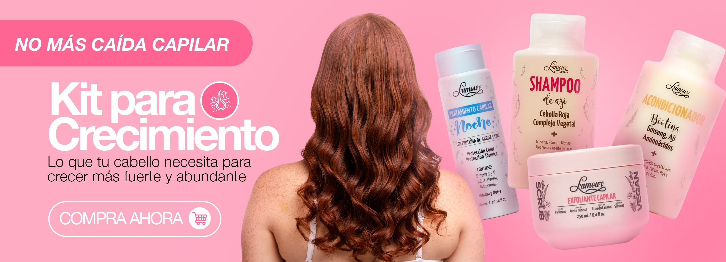 Banner de productos para controlar la caída capilar